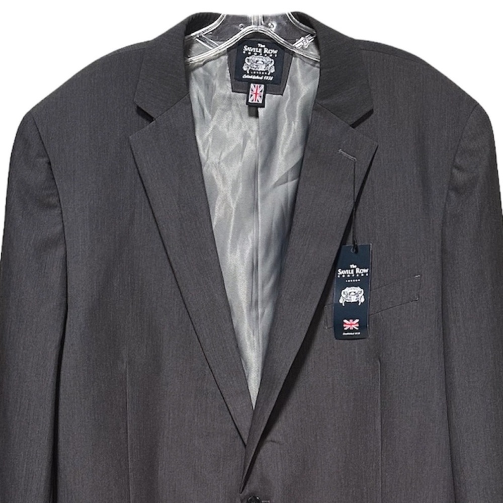 Savile Row Co. Strand Grey Solid Two Button Suit … - image 3